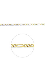 Gouden armband - 14 karaats  - Figaro - Massief - 3.1 mm - 19 cm