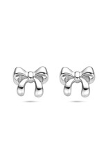 Zilveren oorknoppen - Gerhodineerd - Strik