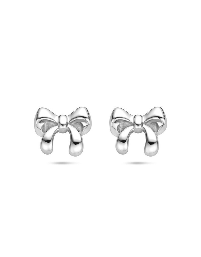 Zilveren oorknoppen - Gerhodineerd - Strik