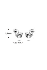 Zilveren oorknoppen - Gerhodineerd - Eenhoorn