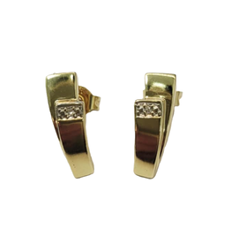 Occasions by Marleen Occasions by Marleen - 14 karaats - Gouden oorknoppen - Diamant