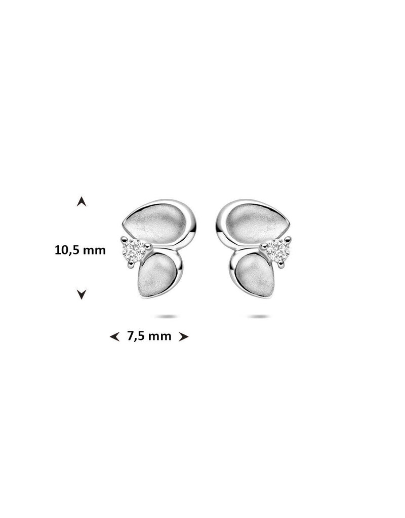 Zilveren hanger - Gerhodineerd - Zirkonia