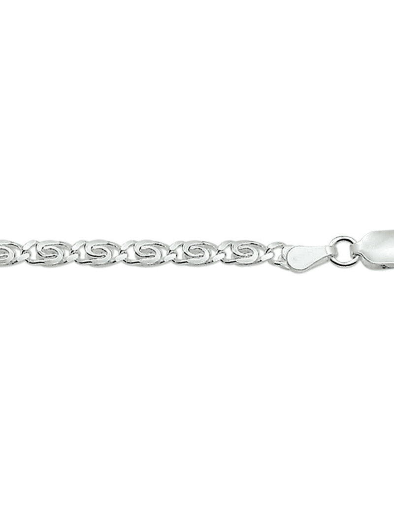 Zilveren armband - Gerhodineerd - Grieks - 3.0 mm - 18 cm