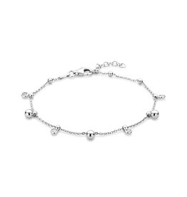Zilveren armband - Gerhodineerd - Zirkonia - 17 + 2 cm