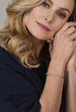 Zilveren armband - Gerhodineerd - Zirkonia - 17 + 2 cm