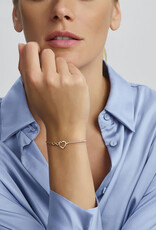Zilveren armband - Gerhodineerd - Hartje/Infinity  - 16 + 3 cm
