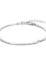 Zilveren armband - Gerhodineerd - Valkenoog - 16 +3 cm