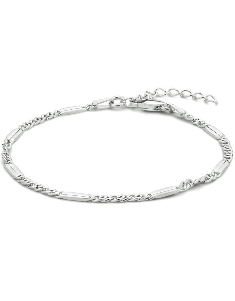 Zilveren armband - Gerhodineerd - Valkenoog - 16 +3 cm