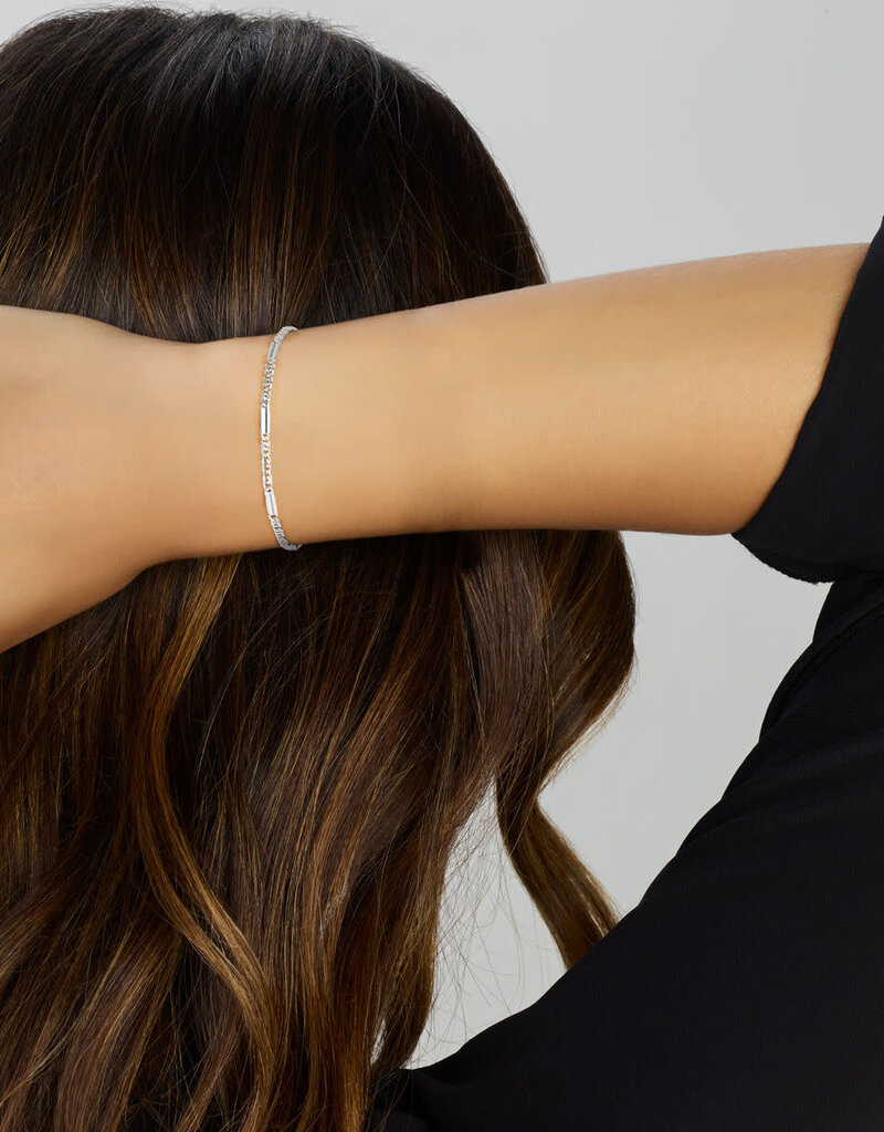 Zilveren armband - Gerhodineerd - Valkenoog - 16 +3 cm