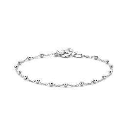 Zilveren armband - Gerhodineerd - Bolletjes - 17 + 2 cm