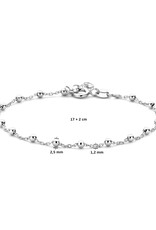 Zilveren armband - Gerhodineerd - Bolletjes - 17 + 2 cm