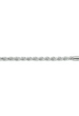 Zilveren armband - Gerhodineerd - Koord - 2 mm - 18 cm