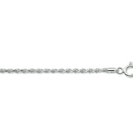 Zilveren armband - Gerhodineerd - Koord - 2 mm - 18 cm