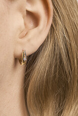 Gouden oorringen - 14 karaats - Bicolor - Zirkonia