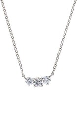 Diamonfire Zilveren collier - Gerhodineerd - Zirkonia - 45 cm