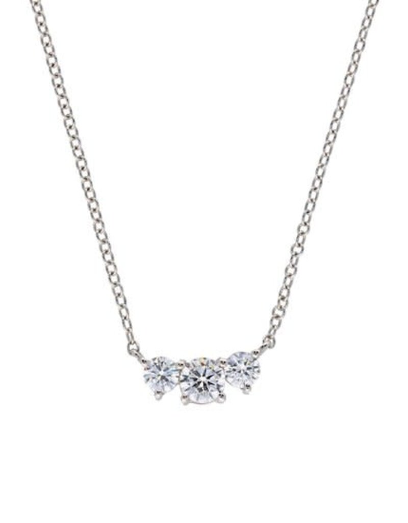 Diamonfire Zilveren collier - Gerhodineerd - Zirkonia - 45 cm