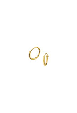 Verguld zilver oorringen -1.3 mm - 9 mm