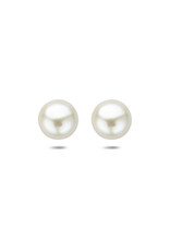 Gouden oorknoppen - 14 karaats - Zoetwaterparels - 7.5 mm