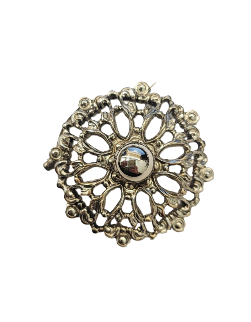Occasions by Marleen Occasions by Marleen - Zilveren broche - Opengewerkt - Oxide