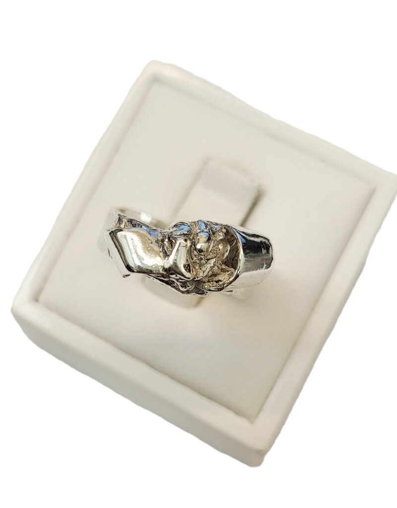 Occasions by Marleen Occasions by Marleen - Zilveren ring - Gegoten - Maat 17.5