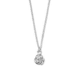Zilveren collier - Gerhodineerd - Roosje - 41/45 cm