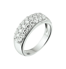 Zilveren ring - Gerhodineerd - Zirkonia - 17.25