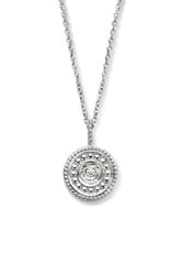 Zilveren collier - Gerhodineerd - Zirkonia - 41/45 cm