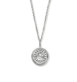 Zilveren collier - Gerhodineerd - Zirkonia - 41/45 cm