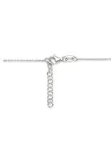Zilveren collier - Gerhodineerd - Zirkonia - 41/45 cm