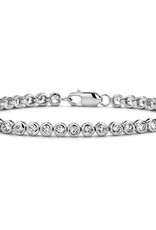 Rosa di Luca Italy Zilveren armband - Gerhodineerd - Zirkonia - 18+3 cm