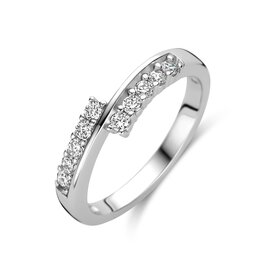 Rosa di Luca Italy Zilveren ring - Gerhodineerd - Zirkonia - Maat 58
