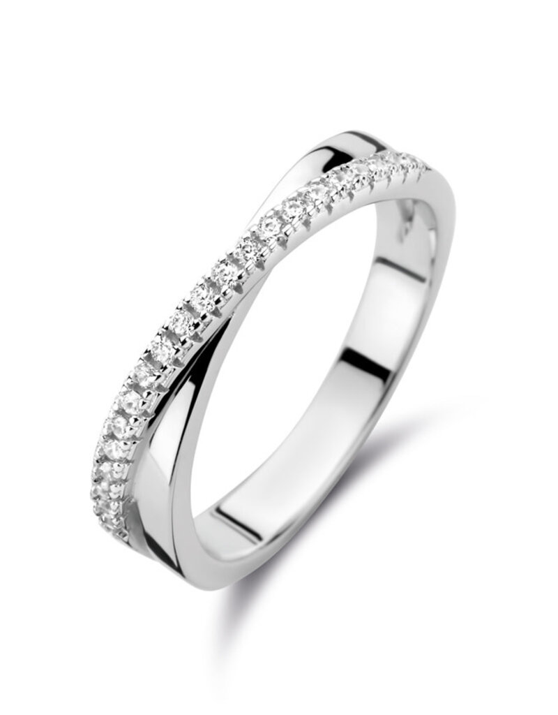 Rosa di Luca Italy Zilveren ring - Gerhodineerd - Zirkonia - Maat 56