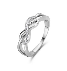Rosa di Luca Italy Zilveren ring - Gerhodineerd - Zirkonia - Maat 58
