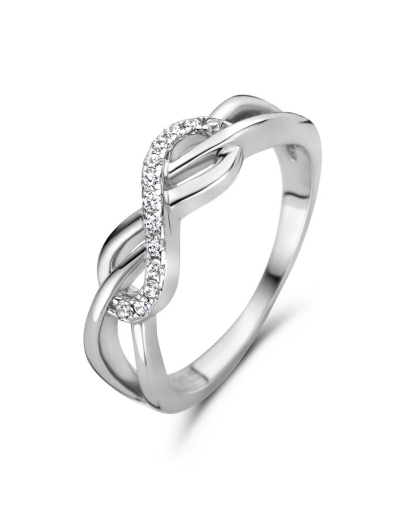 Rosa di Luca Italy Zilveren ring - Gerhodineerd - Zirkonia - Maat 58