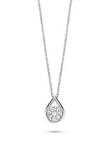 Rosa di Luca Italy Zilveren collier  - Gerhodineerd - Zirkonia - 45 cm