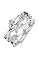 Rosa di Luca Italy Zilveren ring - Gerhodineerd - Zirkonia - Maat 54