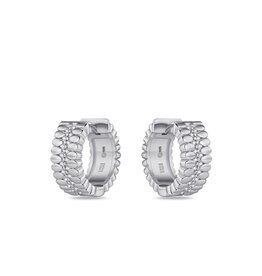 Gisser Zilveren oorrringen - Gerhodineerd - Zirkonia