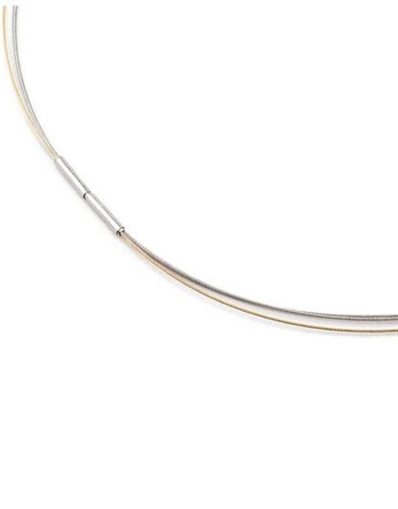 Boccia Boccia - Titanium / Staaldraad x3 - Collier - Bicolor - 45 cm