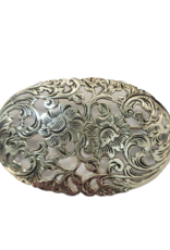 Occasions by Marleen Occasions by Marleen - Zilveren Broche - Ovaal - Opengewerkt - Bloemmotief
