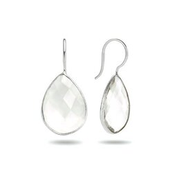 Zilveren oorhangers - Glas