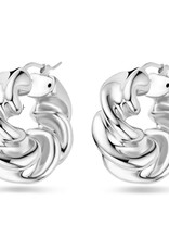 Zilveren oorringen - Gerhodineerd - Gedraaid