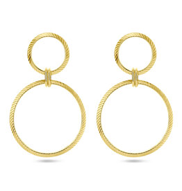 Zilveren verguld oorhangers