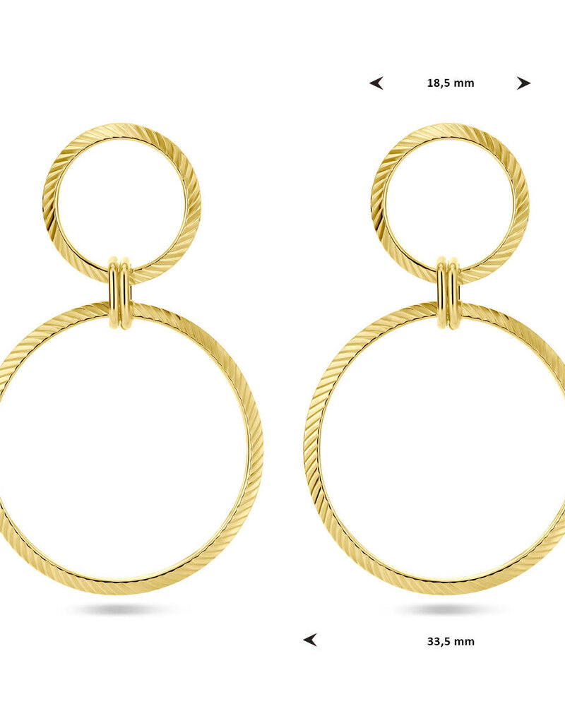 Zilveren verguld oorhangers