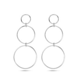 Zilveren oorhangers - Gerhodineerd