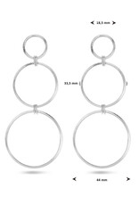 Zilveren oorhangers - Gerhodineerd