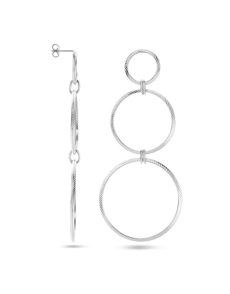 Zilveren oorhangers - Gerhodineerd