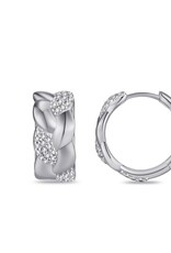 Gisser Zilveren oorringen - Gerhodineerd - Zirkonia