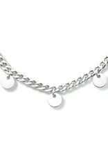 Zilveren collier - Gerhodineerd - Gourmet - Rondjes - 42-45 cm
