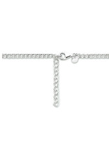 Zilveren collier - Gerhodineerd - Gourmet - Rondjes - 42-45 cm
