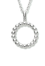 Zilveren collier - Gerhodineerd - Rondje - 41 + 4 cm